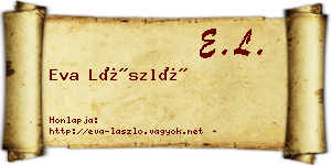Eva László névjegykártya